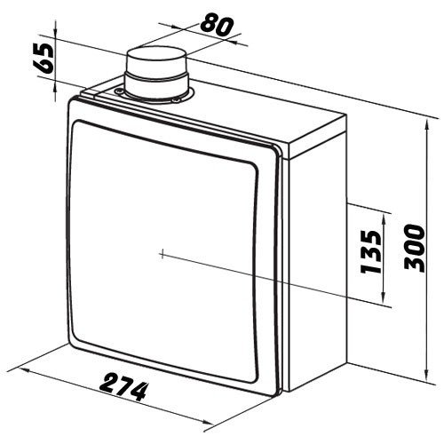 Radialventilator für Sammelrohrsysteme- Ø80mm, Anlauf-Verzögerung und Nachlauf, 2 Geschw. (376)
