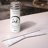Ink Permanent Zestaw do mapowania brwi z wstępnie tuszem 30 m, 2 białe pisaki do mapowania i 50 elastycznych linijek do brwi dla PMU, Microblading i projektowania brwi