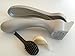 Pampered Chef Garlic Press 2575 - Easy Squeeze, Rust Proof, Ergonomic Handle - Professional Garlic Mincer & Ginger Press with Handy Cleaning Brush