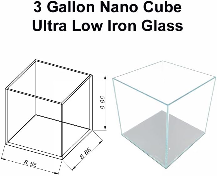Miniatura 4 de Nano Cube de 3 galones de hierro bajo vidrio ultra transparente