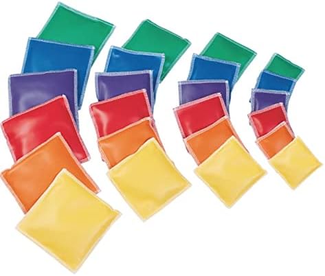 S&S Worldwide 4" Inch Spectrum Vinyl Square Beanbags (Set of 12) image 2