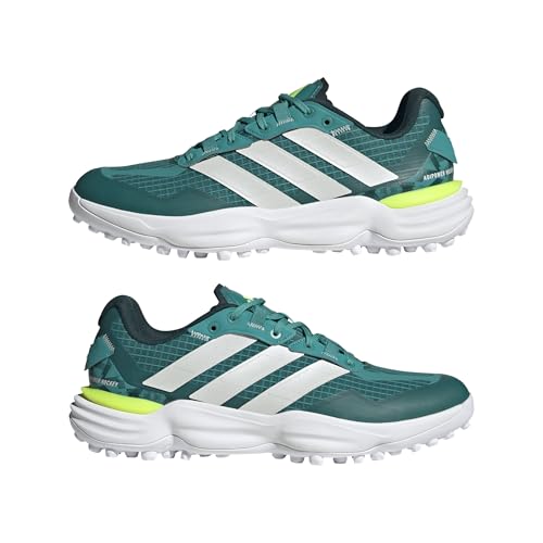 adidas Unisex Adipower 3 Hockey-Schuhe, Pure Teal/Zero met./Aurora ivy, 43 1/3 EU