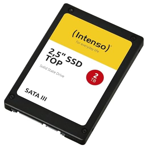 Intenso 2,5" SSD Top - Unidad de Estado sólido de 2 TB (2.5", SATA III, hasta 520 MB/s), Color Negro