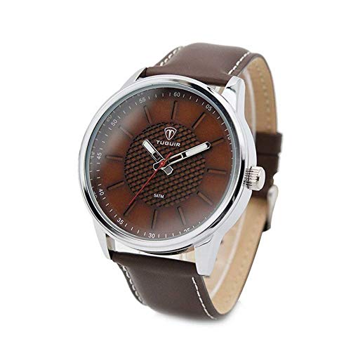 Relógio Masculino Tuguir Analógico 5051 - Marrom e Prata