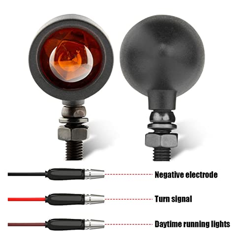 Clignotant clignotant lumières LED noir 10mm pour finitions Bobber