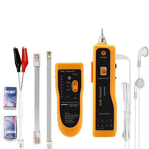 Acekool Wire Tracker, RJ11 RJ45 Line Finder Cable Tester for Network LAN Ethernet Cable Collation, Phone Telephone Line Test Wire Tracer