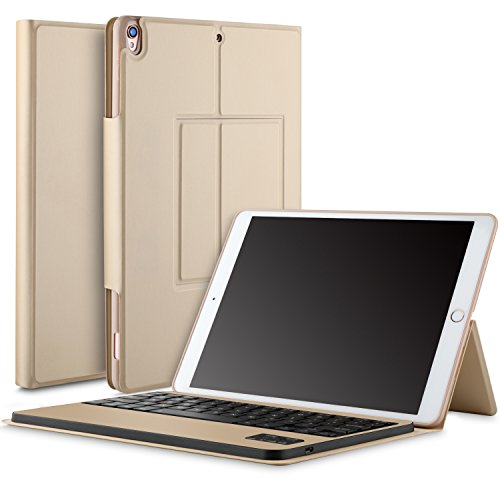 IVSO Apple iPad Pro 10.5 Keyboard Case, Ultra-Thin Detachable Bluetooth Keyboard Stand Case/Cover