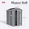 Keter Manor 4×6 Resin Outdoor Storage Shed Kit-Perfect to Store Beach Chairs and Lawn Mower