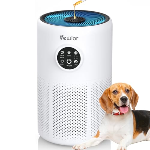 VEWIOR Air Purifier for Home Large Room up to 126m², H13 True HEPA Air Purifiers for the Bedroom Sleep Mode 15dB, 3-Stage Filtration System Remove 99.97% Pet Hair Dander Odor Dust Pollen Allergies