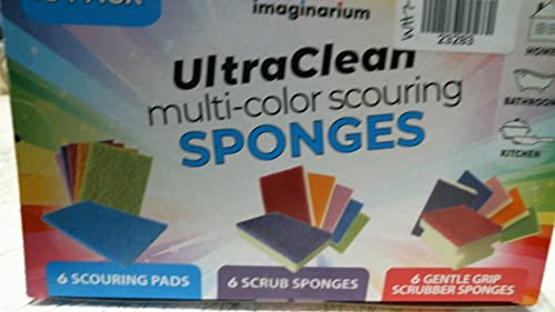 18 Pack Ultra Clean Multi-Color Scouring Sponges 316289130
