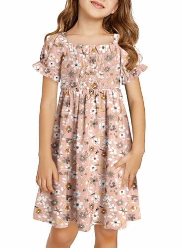 blibean Girls Summer Dress Tween Floral Boho Dresses Size 4-13 Years