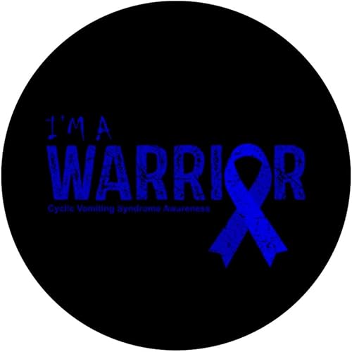 Miniatura 3 de Síndrome de vómito cíclico CVS Concientización Guerrero PopSockets PopGrip intercambiable