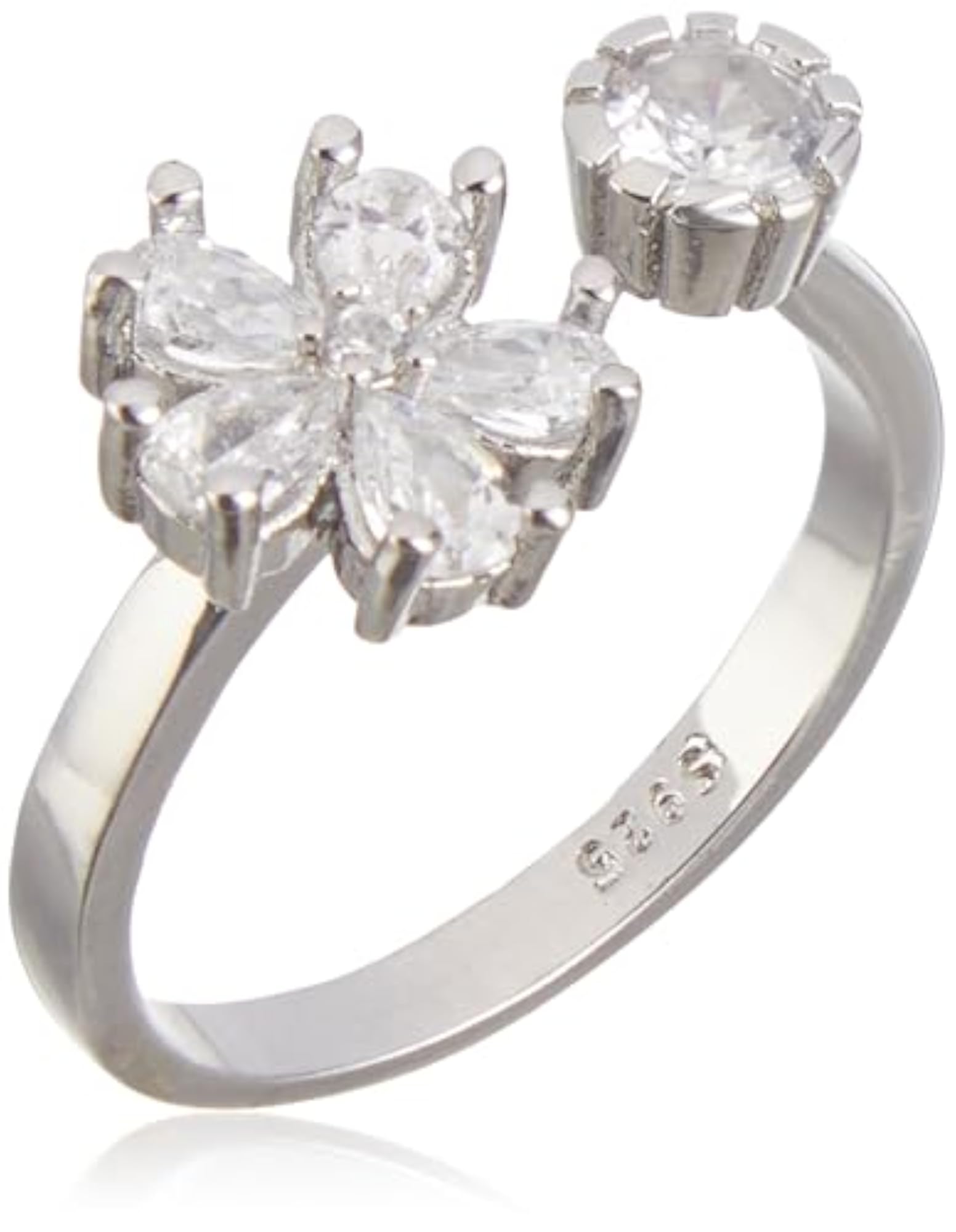 Flower Shape American Diamond Ring, Women's