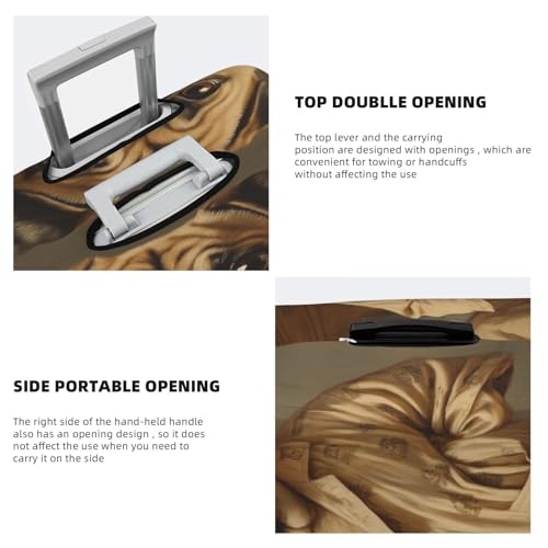 Classical Pug Cozy Pajama Set Elastic Travel Luggage Covers Dustproof Scratch-Resistant Suitcase Protector Fit 22-24 Inch3