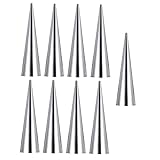 DECHOUS 9個ステンレス製パン焼き型 錐形クロワッサン型 ベーカリー用ベーキングモールド 家用パン作りツール 収納便利