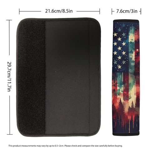 Image of AFPANQZ American Flag Painting Car Seat Belt Pads Covers Harness Vehicle for Adults Kids 1 Pair /Set Safety Seatbelt Cushion Pad Cute Shoulder Straps Pads for Bags