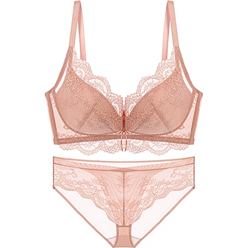 Soutien-gorge sans fil grande taille WENJUN ensemble lingerie rose anti-compression 25F