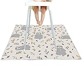 Resistente al agua: la superficie de la alfombrilla para bebés está hecha de tela impermeable, que puede prevenir eficazmente la penetración de sopa, agua y bebida. Fácil de limpiar, la mayoría de los alimentos y la suciedad se pueden sacudir o limpiar con un paño húmedo.