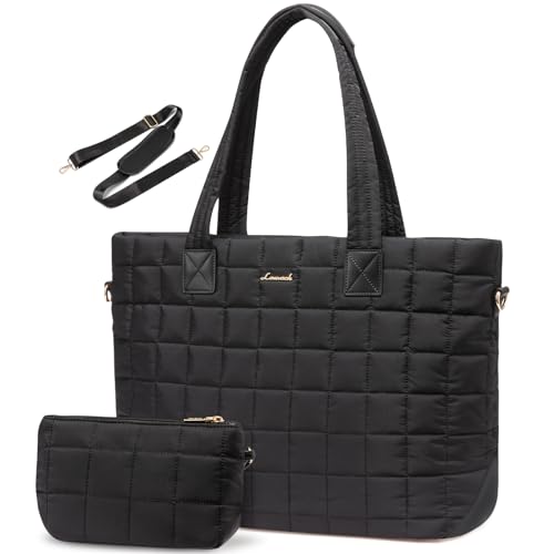LOVEVOOK Bolso Tote Mujer Grande, Bolso de Trabajo Acolchado y