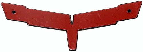 Miniatura 4 de Corvette C3 - Juego de 2 emblemas de nariz delantera y cubierta trasera de gas para puerta 3D, banderas cruzadas de repuesto para Corvette (cromo