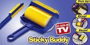 Sticky Buddy Berto cheveux, poils d'animaux, la poussière, peluches, miettes Kit de nettoyage, 2 pièces, une vie longue idéal pour toutes les vêtements...