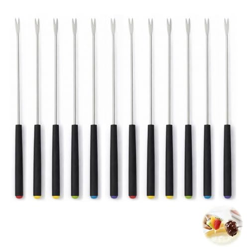 GVSS 12 Pièces Fourchettes à Fondue 24cm pour Fromage Chocolat Fruits