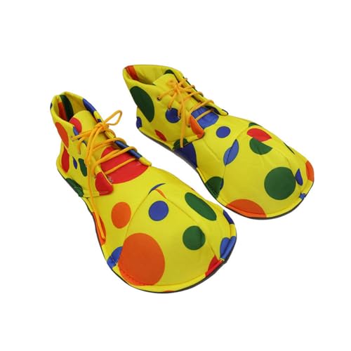 Xjdzineq Jumbos - Zapatos unisex de payaso grande para adultos y niños, disfraz de payaso arcoíris, zapatos unisex para fiesta de Halloween, Puntos, S