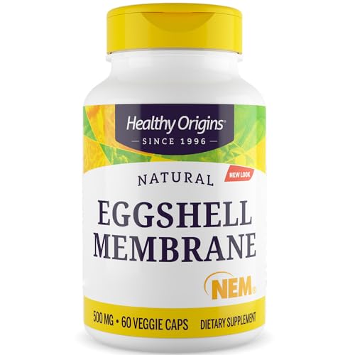 Healthy Origins, Natural Eggshell Membrane, 500mg, 60 Capsules, Gluten Free, Soy Free, Non-GMO