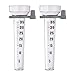 Produktbild Relaxdays Regenmesser 2er Set, mit Halterung, Niederschlagsmesser Garten, Skala 35 mm/m², Kunststoff, transparent/grau