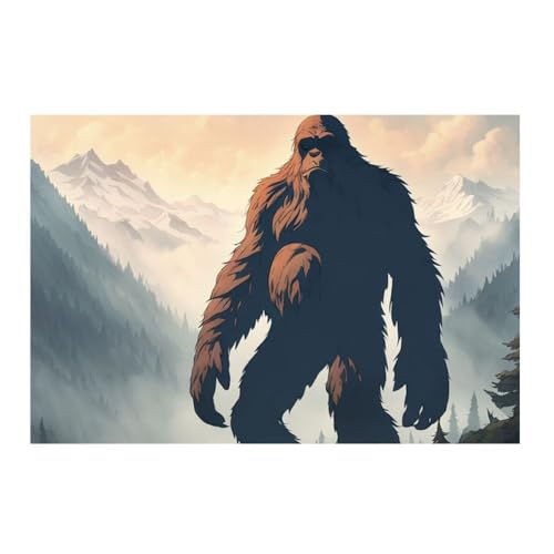 Poster GAEKKO Le Yeti dans les montagnes habillez facilement un mur vide avec cette affiche 50x50