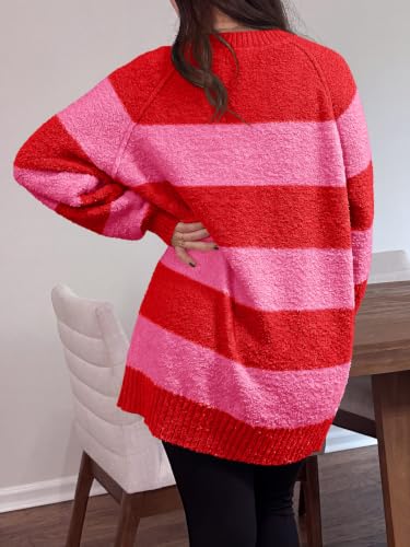 Image of Saodimallsu Womens Oversized Sweater Fuzzy Long Sleeve Casual Tunic Sweater