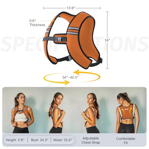 Image of ZELUS Weighted Vest, Washable Z-Fit Soft Iron Weighted Vest for Women and Men, 5 /10 /15 lb Weight Vest with Reflective Strips & Adjustable Straps, Ultra Thin Weight Vest for Gym Strength Training
