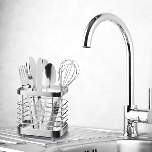 Iwntwy Utensil Holder, Stainless Steel Utensil Drying Rack With Detachable Base thumb #6