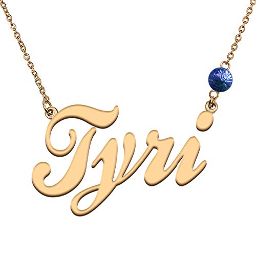 HUAN XUN Custom Choker Birthstone Tyri Name Necklace Best