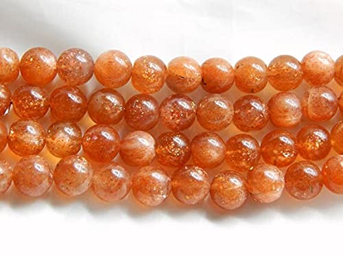 Sunstone Natural Gemstone Beads LKBEADS en fil de 6.5 pouces pour création de bijoux - 2