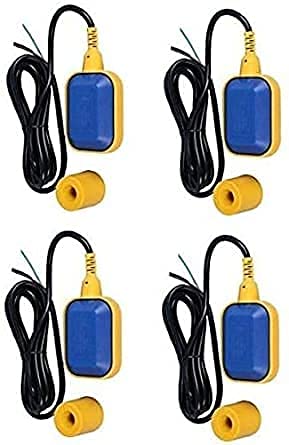 AMPEREUS 250 Volts Float Switch Sensor for Water Level Controller with 5 Meter Wire: Select NO/NC 5 Meters Cable Length(4 PC PACK)