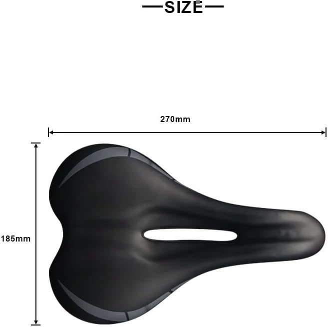 Bicycle Saddle Extra Soft Gel Leather Shock Absorbing Wide Saddle Comfort Soft Cushion for Mountain Road Bike Cycling Padded Seat