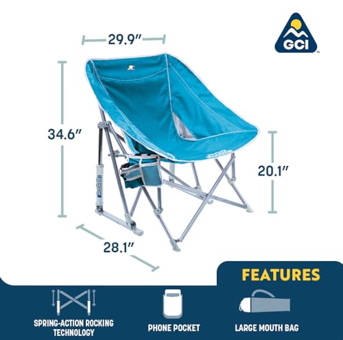 image for GCI Outdoor Pod Rocker Beach Chair | Collapsible Folding Rocking Chair