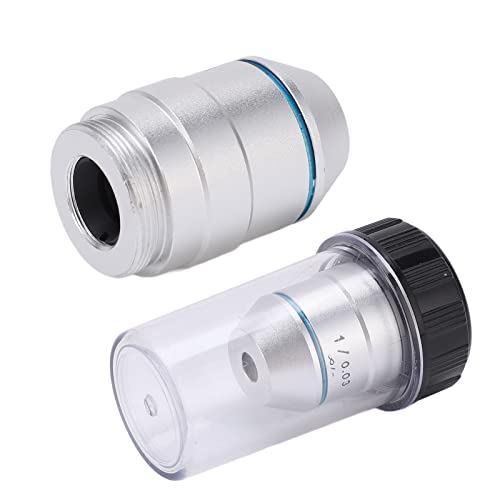 Lentille d'objectif de microscope achromatique 4X en cuivre avec boîte