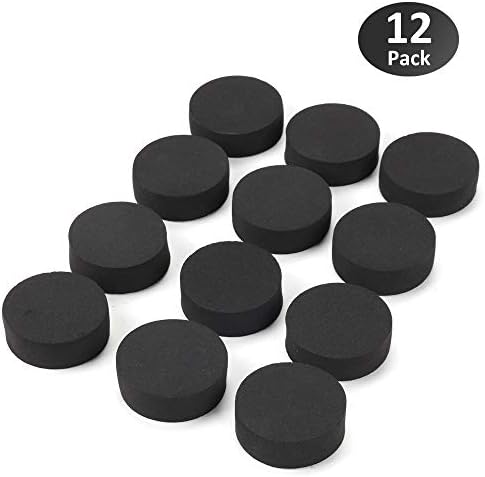GROWNEER 12 Packs 1.7 Inches Rubber Invisible Pot Feet Planter Riser for Medium and Large Flower Pots, Furniture, Statuary, Patio and Deck Use