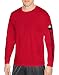 Champion Men's Classic Jersey Long Sleeve Graphic T-Shirt, Athletic Red, LG