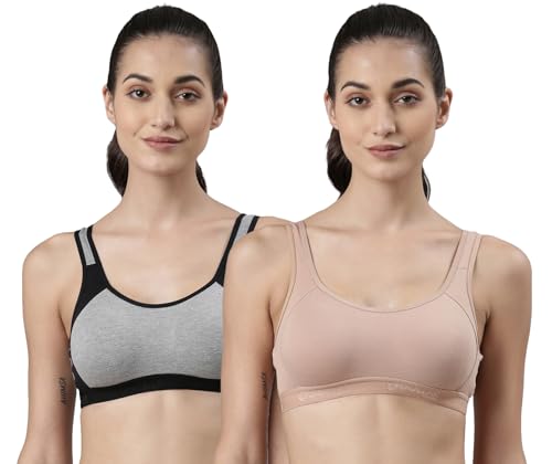 Image of Dollar Missy Pack of 2 Women's Cotton Wire-Free Moulded Sports Bra