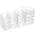 Munfix Set Of 16 Refrigerator Organizer Bins - Plastic Pantry Organization and Storage Baskets - Stackable Food Fridge Organizers with Cutout Handles for Freezer, Kitchen, Countertops, Cabinets