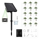 Display and Solar 2 in 1 Automatic Watering System for 15 Pots Plants,...