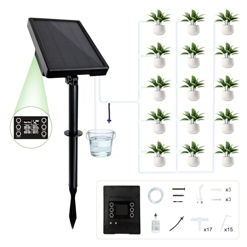 Irrigation goutte à goutte automatique solaire pour sauver vos plantes en pot de la sécheresse