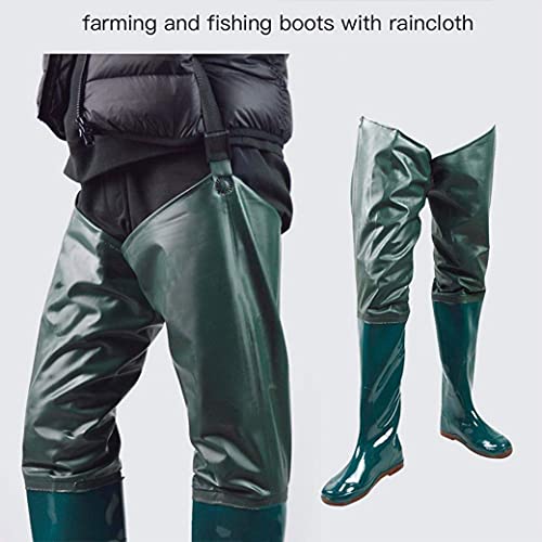 Vissen Hip Waders Antislip Waterdichte PVC Wading Broek met Gesp Laarzen Ademend Hip Laarzen Groen Maat 45 1 Paar Vistuig Tool - Image 7