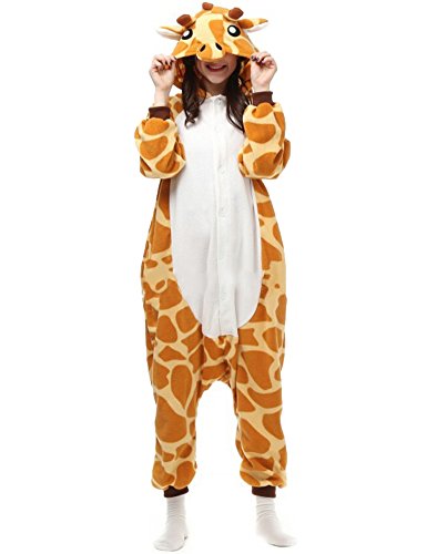 Grenouillère girafe adulte à offrir en cadeau de noël ou déguisement kigurumi rigolo