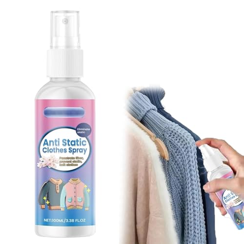 100 ml Antistatik Spray Spray Antistatisch Antistatikspray für Kleidung Textilien Möbel und Auto Reduziert Statische Aufladung