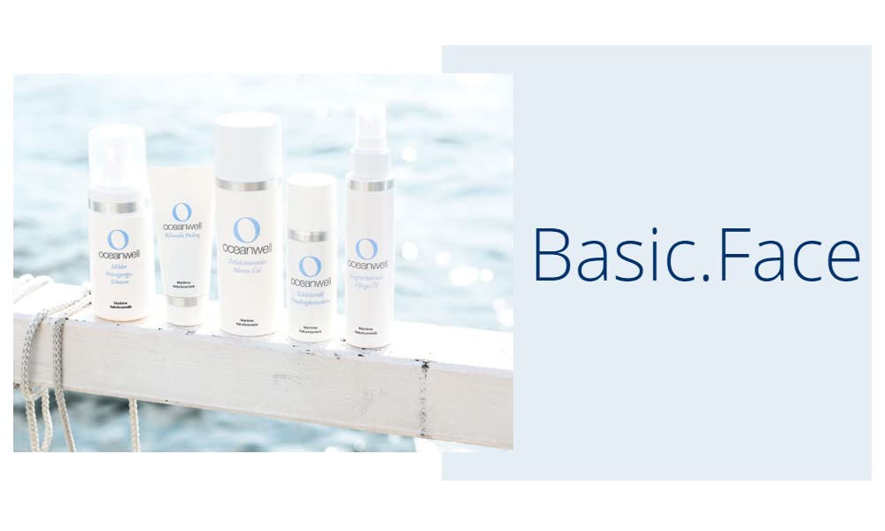 Oceanwell Podstawowy żel do pielęgnacji twarzy, 150 ml, sucha, wrażliwa, tłusta skóra, nawilżający, naturalny kosmetyk, wegański