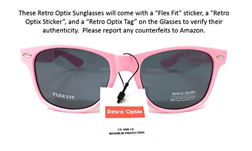 Retro Optix Sunglasses Classic 80’S Vintage Style Design (Light Pink, Smoke)… #TOP3